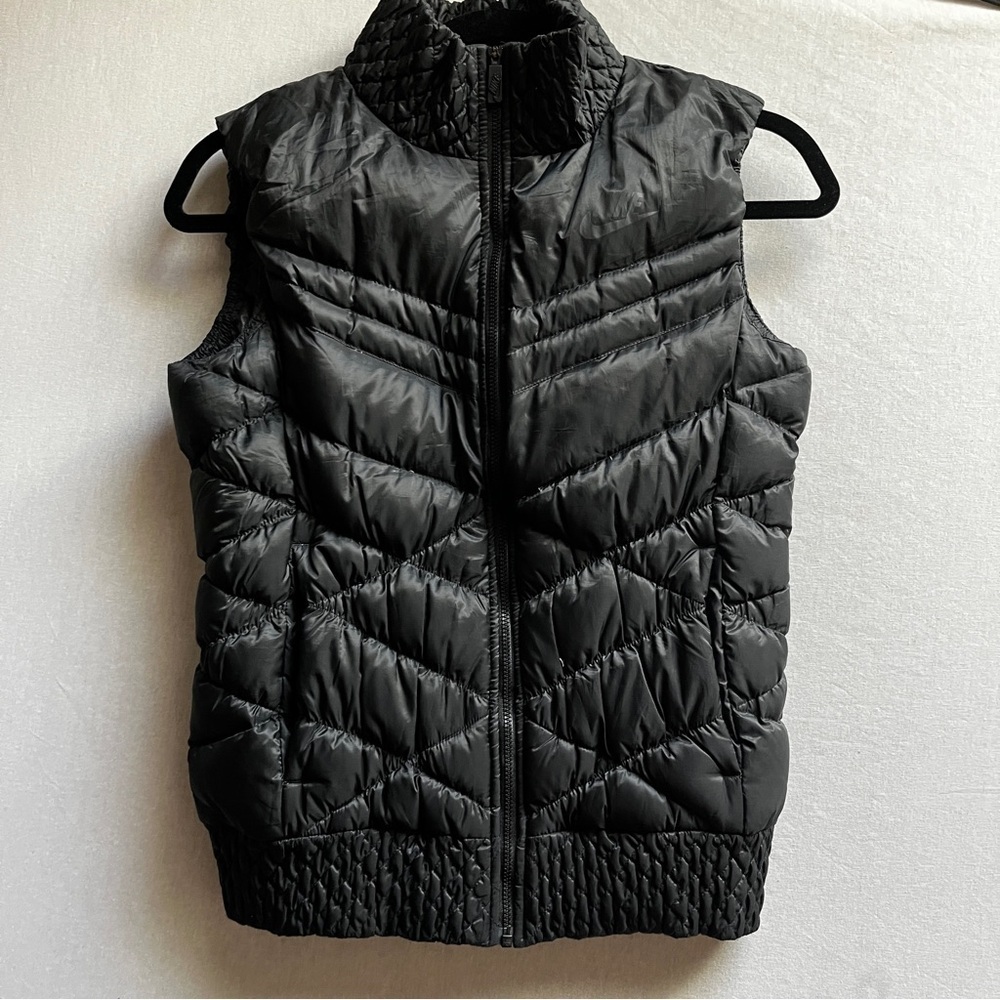 Nike Quilted Duck Down Puffer Vest Black Zip Up Womens Sz S
